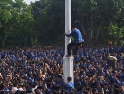 Saking Bahagianya, Penerima SK PPPK Soppeng Panjat Tiang Bendera Sambil “Goyang Tabola Bale”