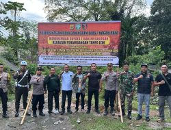 TNI-Polri Nagan Raya Bersinergi Pasang Spanduk Larangan Tambang Ilegal di Wilayah Rawan
