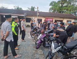 Respons Keluhan Warga, Satlantas Polres Nagan Raya Kandangkan 24 Motor Knalpot Brong dan Balap Liar