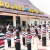 Target Juara Umum, Kapolres Jombang Lepas 100 Atlet Karate INKANAS Menuju Kejurda Piala Kapolda Jatim