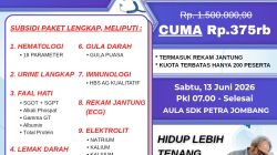 PSMTI Jombang Gelar MCU Super Lengkap Termasuk EKG Plus Soto Ayam Gratis