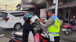 Polantas Menyapa, Satlantas Polres Nagan Raya Edukasi Pengguna Jalan dengan Pendekatan Humanis