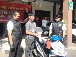 Satreskrim Polres Jombang Ringkus Empat Spesialis Curanmor, Sejumlah Kendaraan Dikembalikan ke Korban