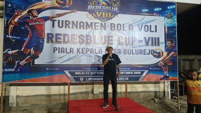 Turnamen Voli REDESBLUE CUP Ke-8 Resmi Dibuka, 32 Tim Perebutkan Piala Kades Bulurejo Gresik
