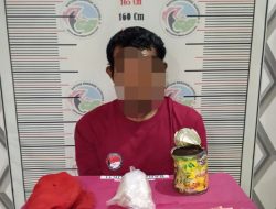 Nyaris Kabur Lewat Pintu Belakang! Pria di Nagan Raya Ditangkap Bawa Sabu 28,82 Gram