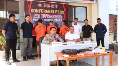 Polres Butur Ungkap Peredaran 56,12 Gram Sabu, 4 Tersangka Diamankan