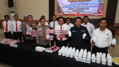 Polres Jombang Bongkar 41 Kasus Narkoba, 51 Tersangka Diamankan, 51 Ribu Pil Okerbaya Disita